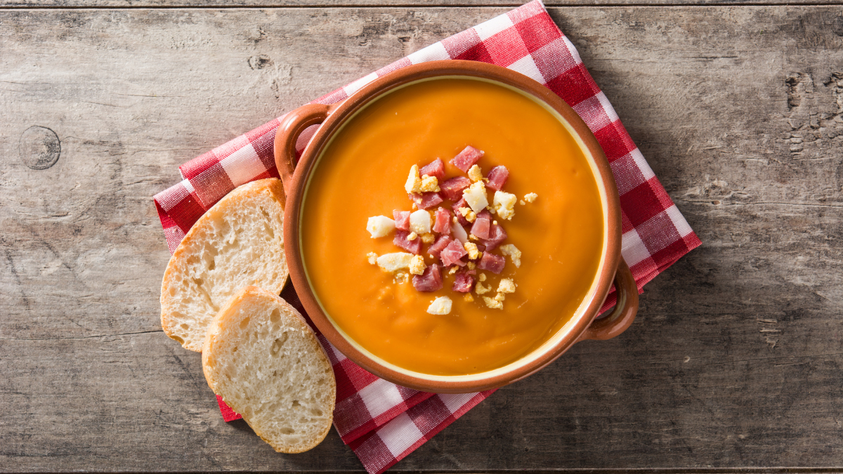 Salmorejo con aceite de oliva premium